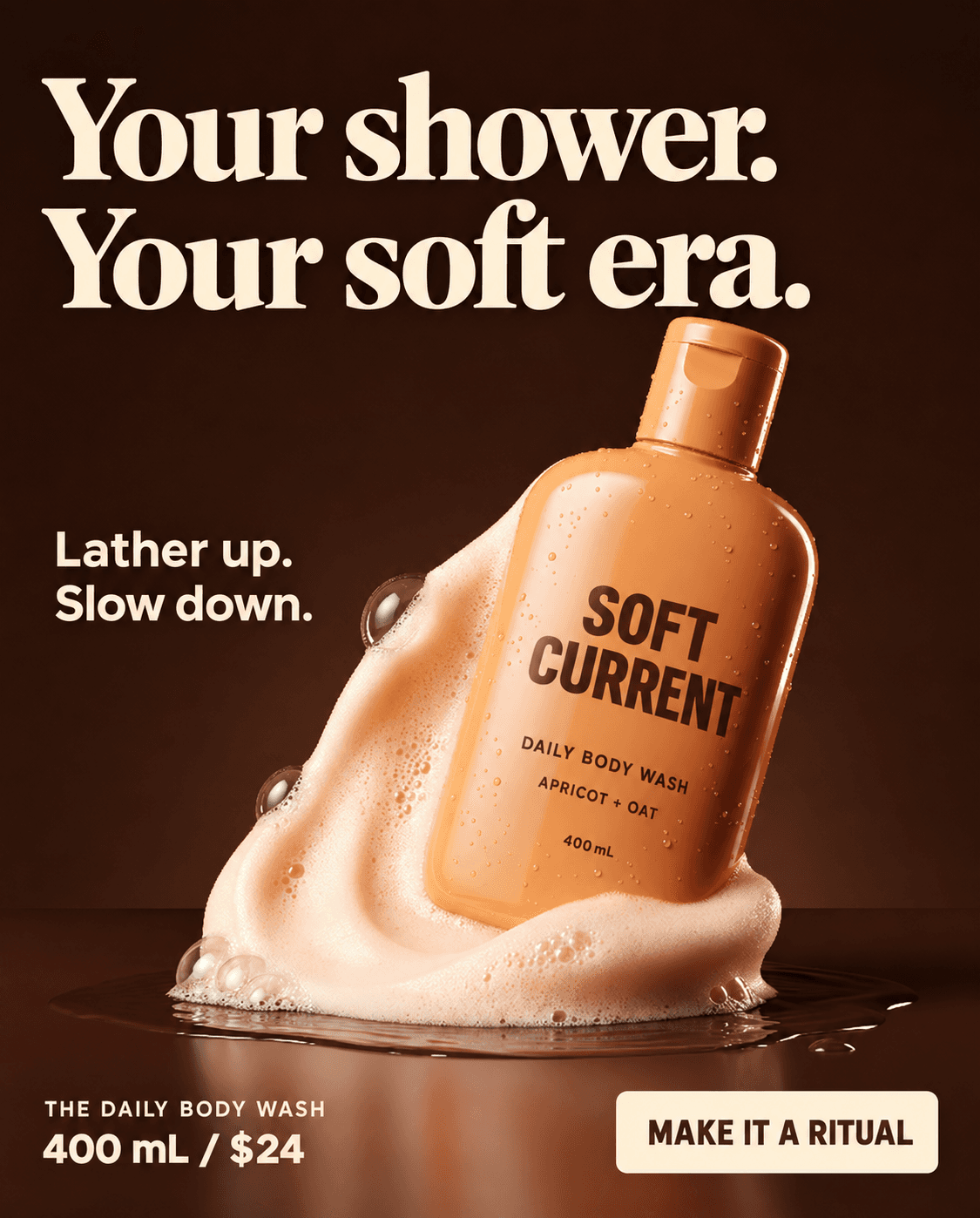 Soft Current static image ad created by MKRV Studios